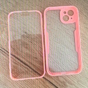 SHEIN Pink Transparent Phone Case